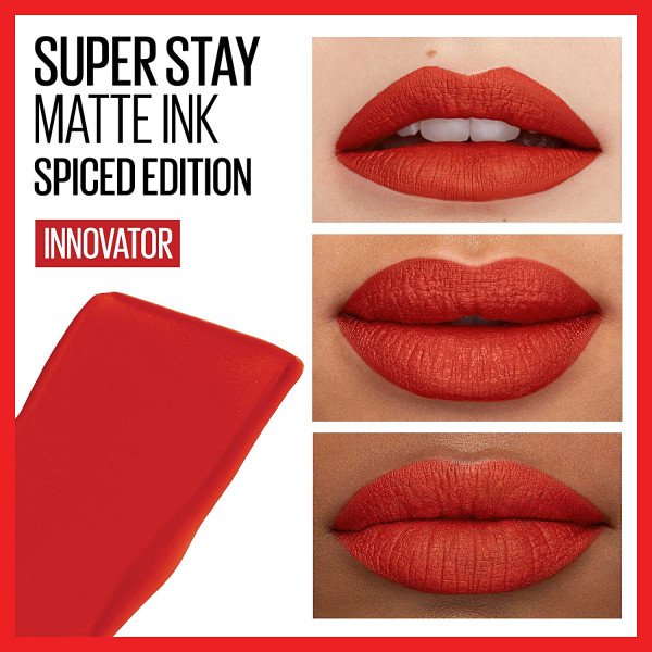 Batom fosco de longa duração Superstay Matte Ink Spiced Edition - Nova York - Maybelline: 330 Innovator - 5