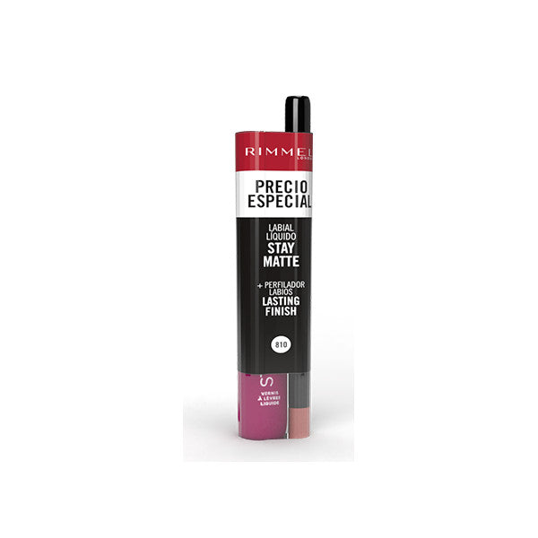 Pack Batom Líquido Stay Matte + Lápis de contorno Lasting Finish - Rimmel London : 810 Plum This Show - 1
