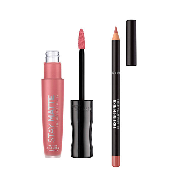 Pack Batom Líquido Stay Matte + Lápis de contorno Lasting Finish - Rimmel London : 110 Blush - 2
