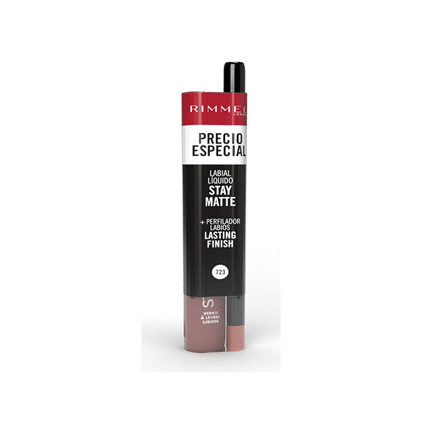 Pack Batom Líquido Stay Matte + Lápis de contorno Lasting Finish - Rimmel London : 723 Troublemaker - 1