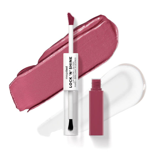 Labial Líquido 2 en 1 Mega Last Lock &#39;n Shine Lip Color + Gloss - Wet N Wild - 1