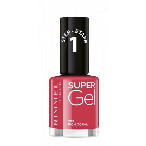 Super Gel por Kate Moss Esmalte para Unhas - Rimmel: 209 Rich Coral - 9