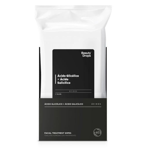 Lenços Demaquilantes com Tratamento Ácido Glicólico + Ácido Salicílico - Beauty Drops - 1