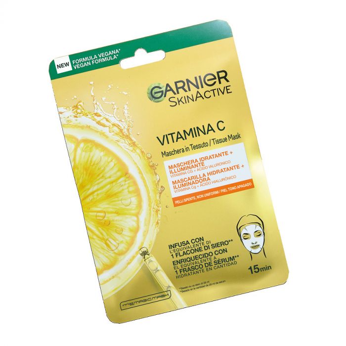 Máscara Facial de Tecido Skin Active Vitamina C: 28g - Garnier - 1