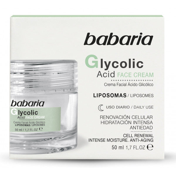 Creme Facial de Noite Ácido Glicólico: 50 ml - Babaria - 1