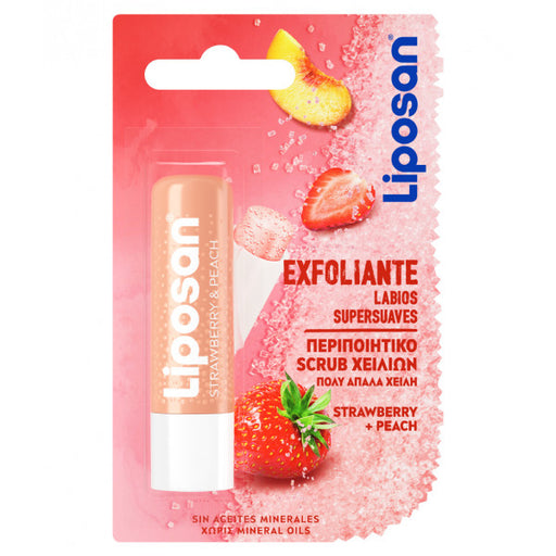 Esfoliante labial morango e pêssego: 4,8 gr - Liposan - 1