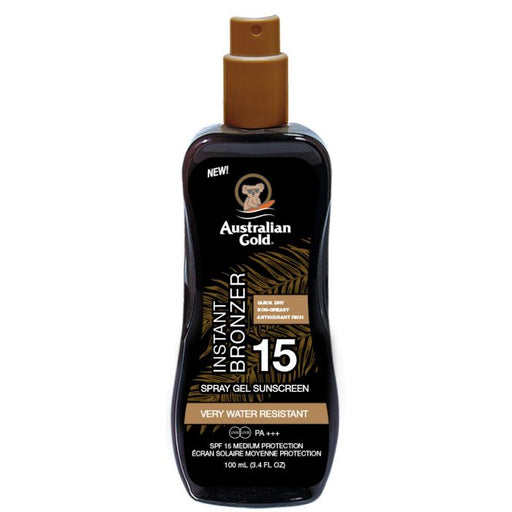 Bronzeador instantâneo autobronzeador em spray protetor solar - Australian Gold : SPF 15 100ML - 1