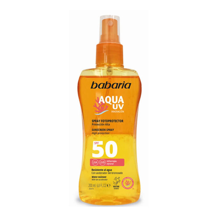 Spray Fotoprotetor Aqua Uv - Babaria : SPF 50 200ML - 1