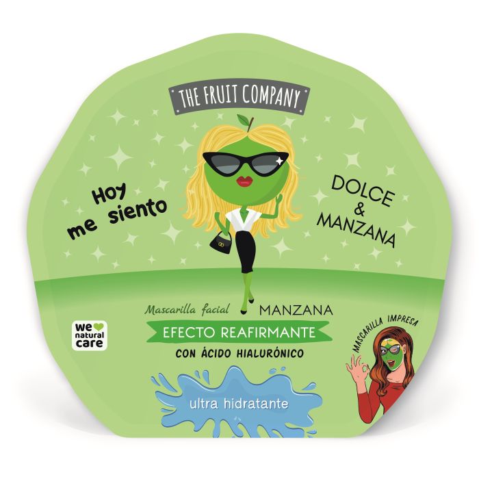 Máscara Facial com Efeito Antienvelhecimento - Maçã Verde - The Fruit Company - 1