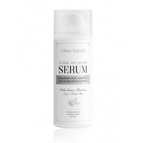 Sérum Antienvelhecimento - Global Q10, Hialurônico, Vitamina C e Flor de Edelweiss - 50 ml - Alma Secret - 1