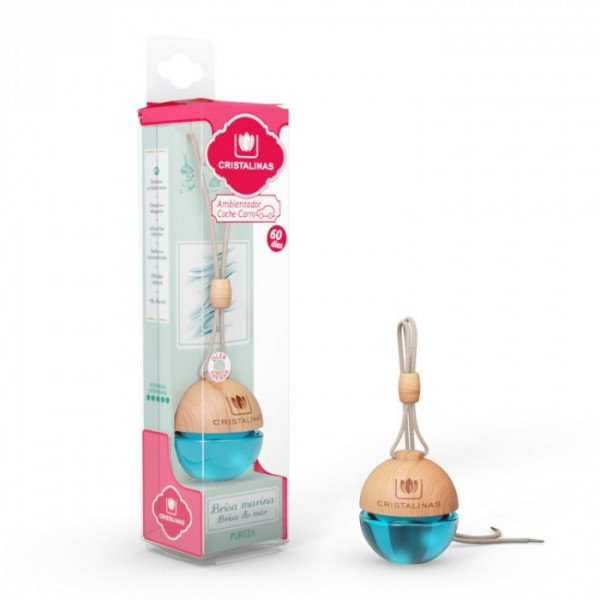 Ambientador de carro 6 ml - Cristalinas : Brisa Marina - 1