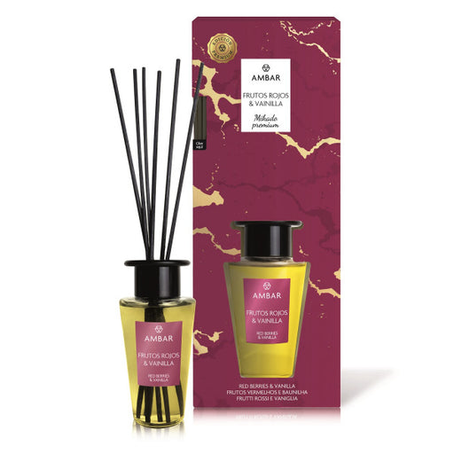 Mikado Premium Frutos Vermelhos e Baunilha: 85 ml - Ambar Perfums - 1