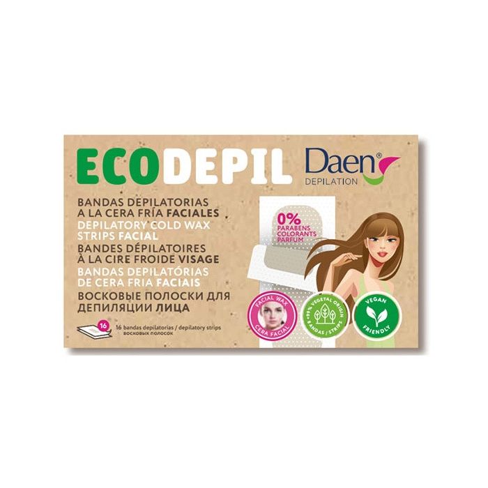Ecodepil Bandas Depilatórias Faciais Cera Fria - Daen - 1