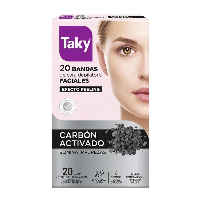 Tiras Depilatórias Faciais de Carvão Ativado com Efeito Peeling - Taky - 1