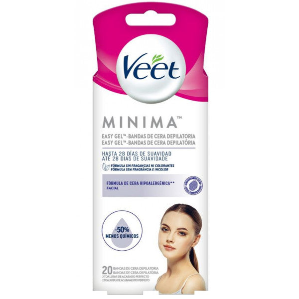 Bandas de Cera Fria Depilatoria para Depilacao Facial - Veet : 20 unidades - 1
