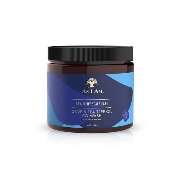 Lavagem a seco e coceira no couro cabeludo Olive Tea Tree 454gr - As I Am - 1