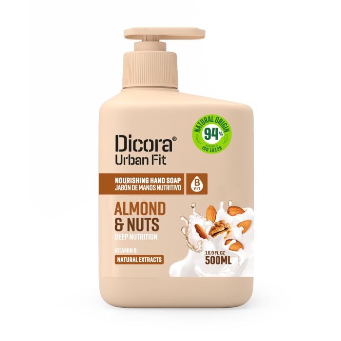 Sabonete de Mãos com Vitamina B, Amêndoa e Noz: 500 ml - Dicora Urban Fit - 1