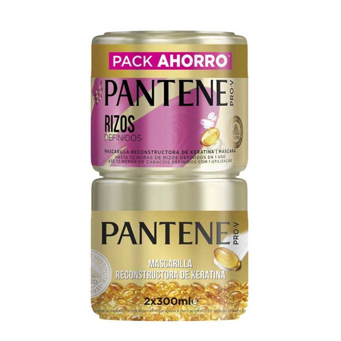 Pacote de 2 Máscaras Reconstrutoras de Queratina Cachos Definidos - Pantene - 1
