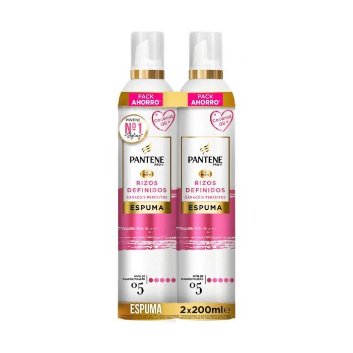 Espuma Fixação 5 Cachos Definidos - Pantene : 2 x 200ML - 1
