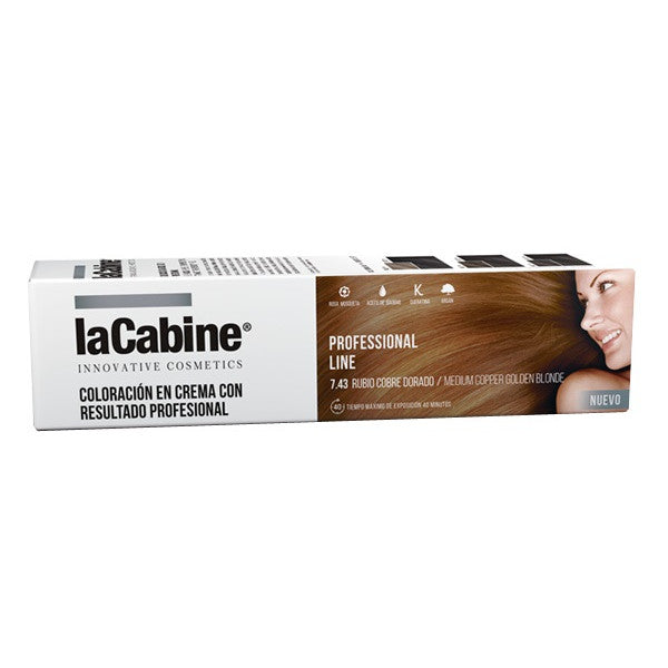 Creme Colorante Linha Profissional - La Cabine : 7.43 Rubio cobre dorado - 1