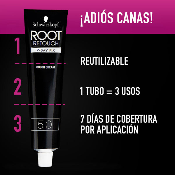 Retoca Raízes Root 7day Fix - Schwarzkopf : Castaño Oscuro - 4