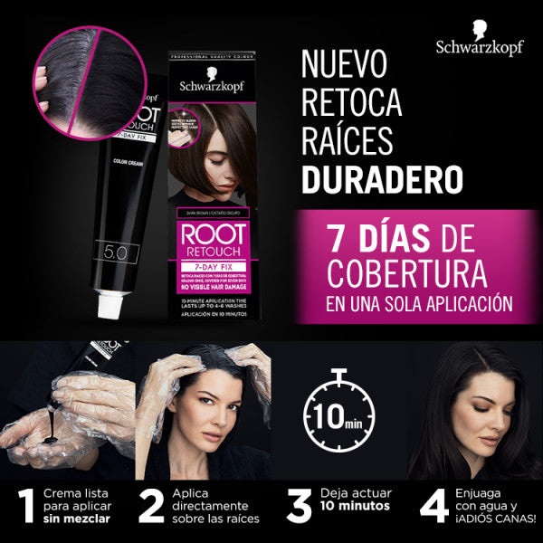 Retoca Raízes Root 7day Fix - Schwarzkopf : CASTAÑO CHOCOLATE - 3