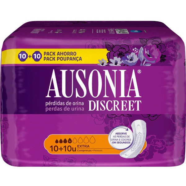 Perdas discretas extras de urina - Ausonia : 10 + 10 unidades - 1