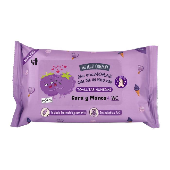 Toalhitas Hidroalcoólicas 70% - Vários Aromas - The Fruit Company : Mora - 1