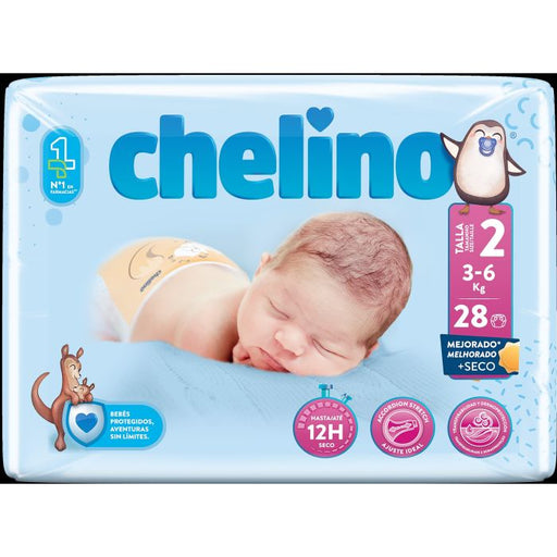 Fralda para bebê recém-nascido Tamanho 2 - Chelino - 1