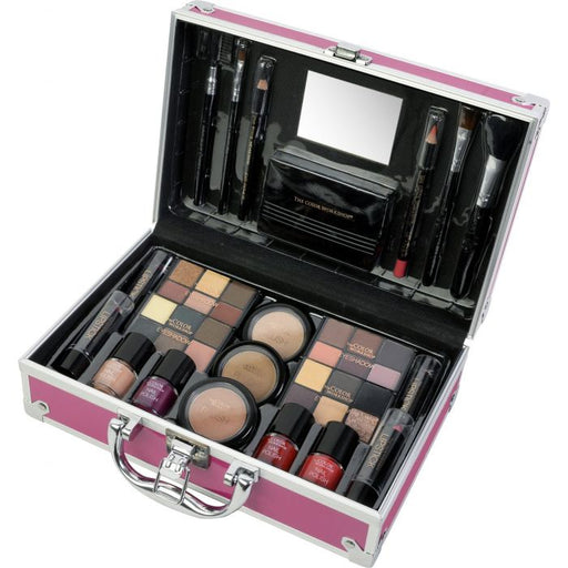 Conjunto de Estojo de Maquiagem - Bon Voyage Rosa Rosa - The Color Workshop - 1
