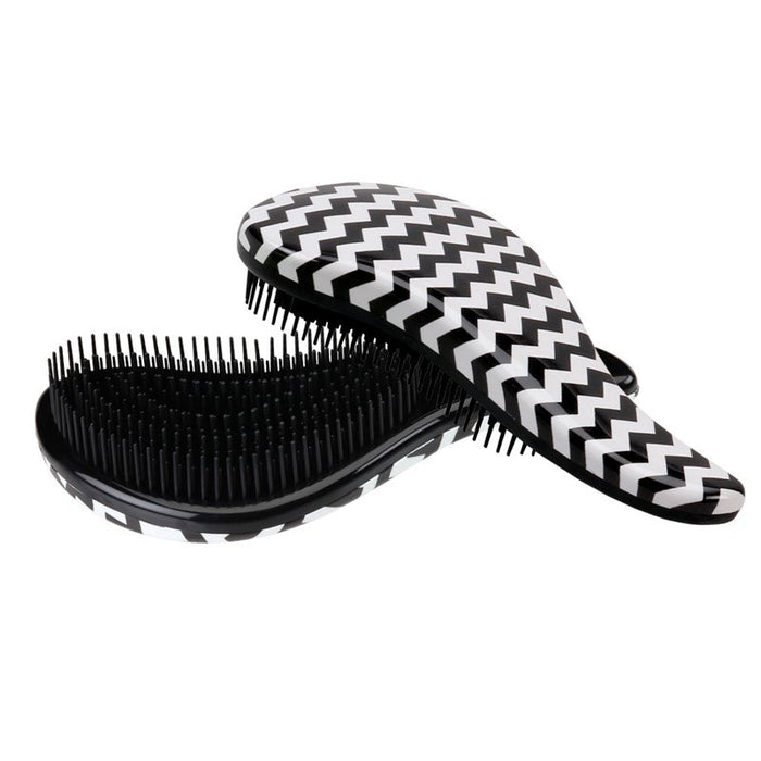 Cepillo de Pelo Emaranhado - Preto/Branco Zigzag - Cala - 1