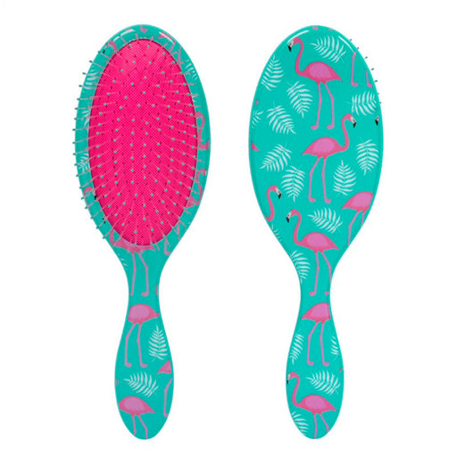 Escova de cabelo - Escova de cabelo molhado e seco (Flamingo azul-petróleo) - Cala - 1