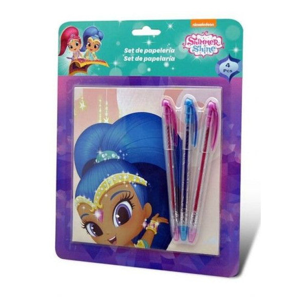 Conjunto de artigos de papelaria Shimmer &amp; Shine: conjunto de 4 produtos - Nickelodeon - 1