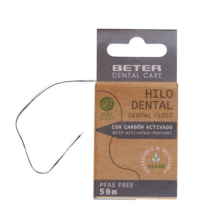 Fio dental de carvão ativado Cuidados dentários - Beter - 1