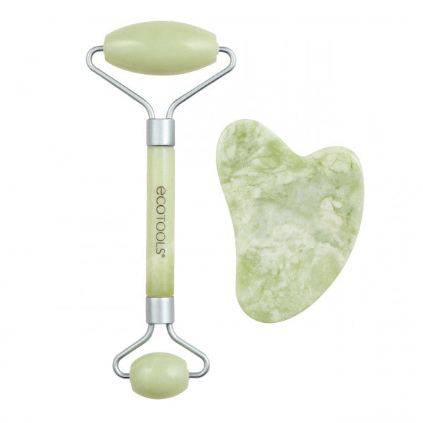 Conjunto de rolo facial + Gua Sha Jade - Ecotools - 1