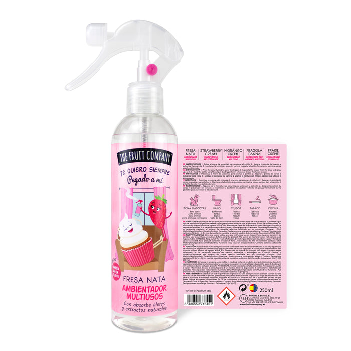 Spray ambientador multiuso aromas diferentes - The Fruit Company : Fresa y Nata - 1