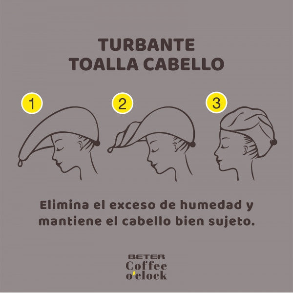 Toalha de Microfibra Turban - Relógio do Café - Beter - 3