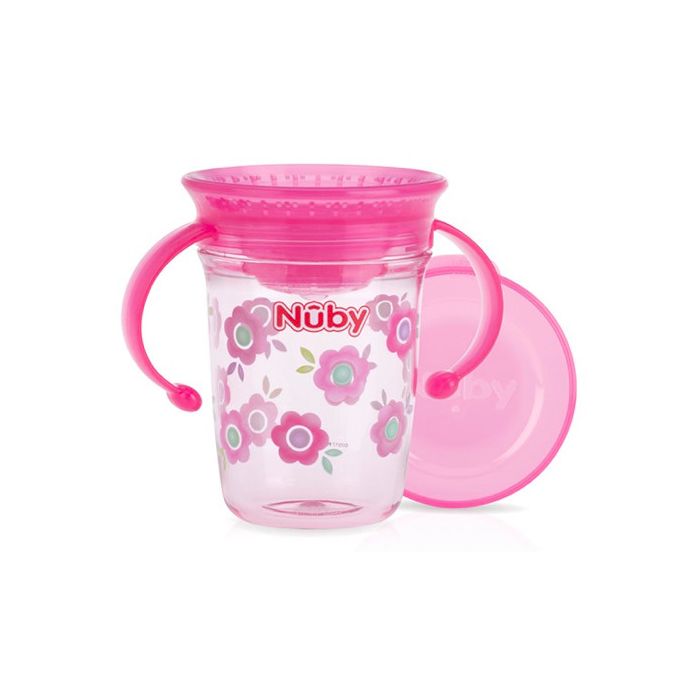 Caneca Mágica com Asas 360º 6m+ - Nuby : Rosa - 1