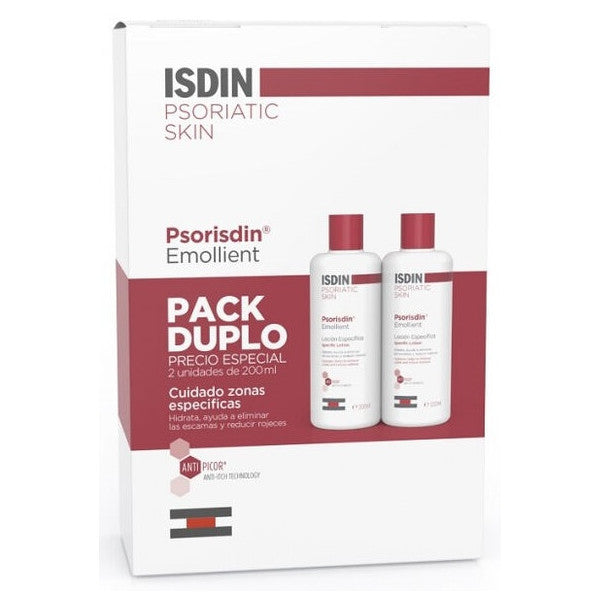 Loção Corporal Emoliente Psorisdin - Isdin : 2 x 200ML - 1