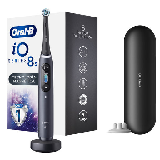 Escova de dentes elétrica recarregável Io 8: preta - Oral-b - 1