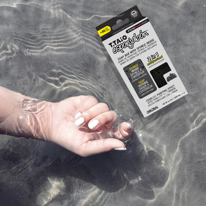 EsponJabón - Esponja + Sabão 2 em 1 - 120 gramas - T.taio : Carbon - 4