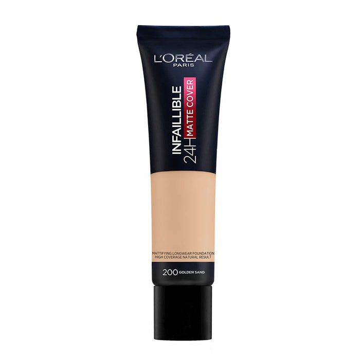 Base de maquilhagem Matte Cover de alta cobertura 30ml - L'oreal Paris: 200: Golden Sand - 3