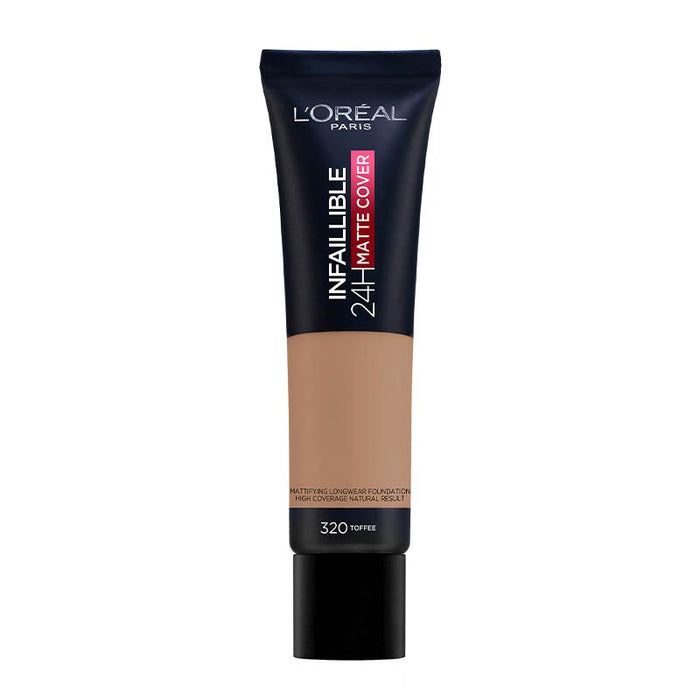 Base de maquilhagem Matte Cover de alta cobertura 30ml - L'oreal Paris: 320 Caramel - 7