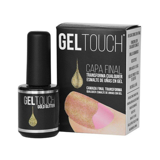 Top Coat Gel Dorado - Glitter Dourado - Gel Touch - 1