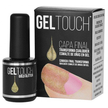 Top Coat Gel Dorado - Glitter Dourado - Gel Touch - 4