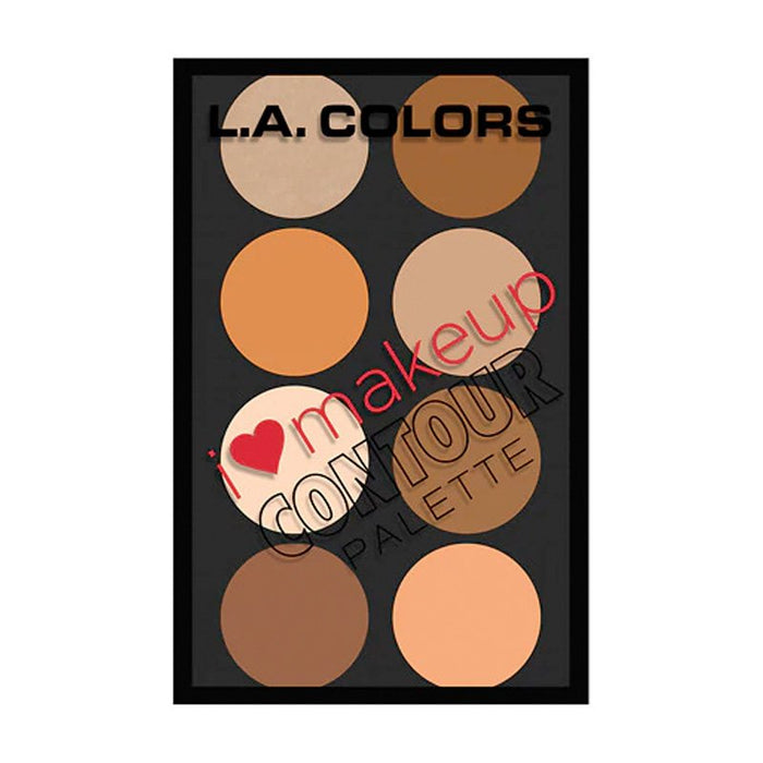 I Heart Makeup Face Contour Palette - L.A. Colors : I Heart Makeup Contour Palette - Medium/Deep - 1