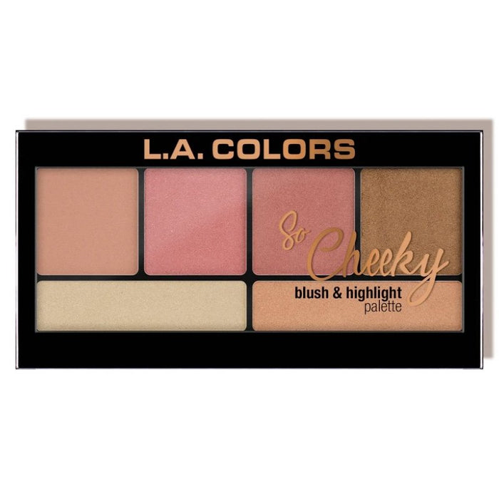 paleta de blush e iluminador so Cheeky - L.A. Colors : Peaches and Cream - 1