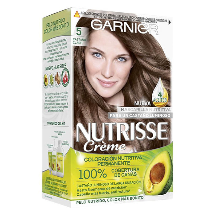 Já cuidou - Garnier : Nutrisse Crème - 5 Castaño Claro - 1