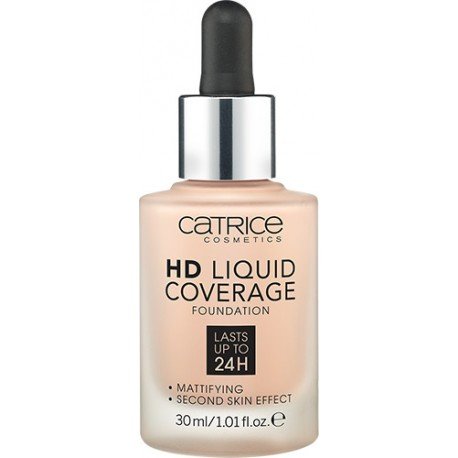 Base Líquida Hd Coverage - Catrice : -Base de Maquillaje HD Liquid Coverage - 010 Light Beige - 1