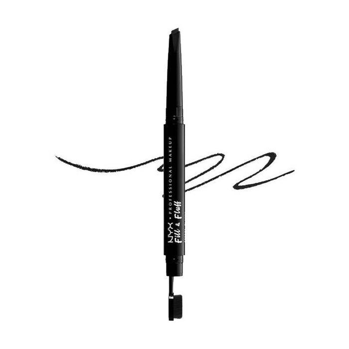 Lápis de Sobrancelha Fill &amp; Fluff - Maquiagem Profissional - Nyx : FILL &amp; FLUFF EYBRW PMD PNCL-BLACK - 1